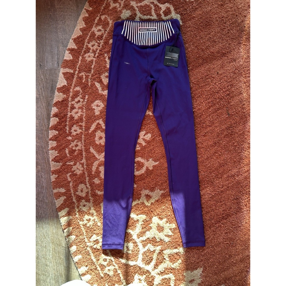 Savage Fenty Womens Size XS Purple Leggings‎ Xccentuate High Waist Compression